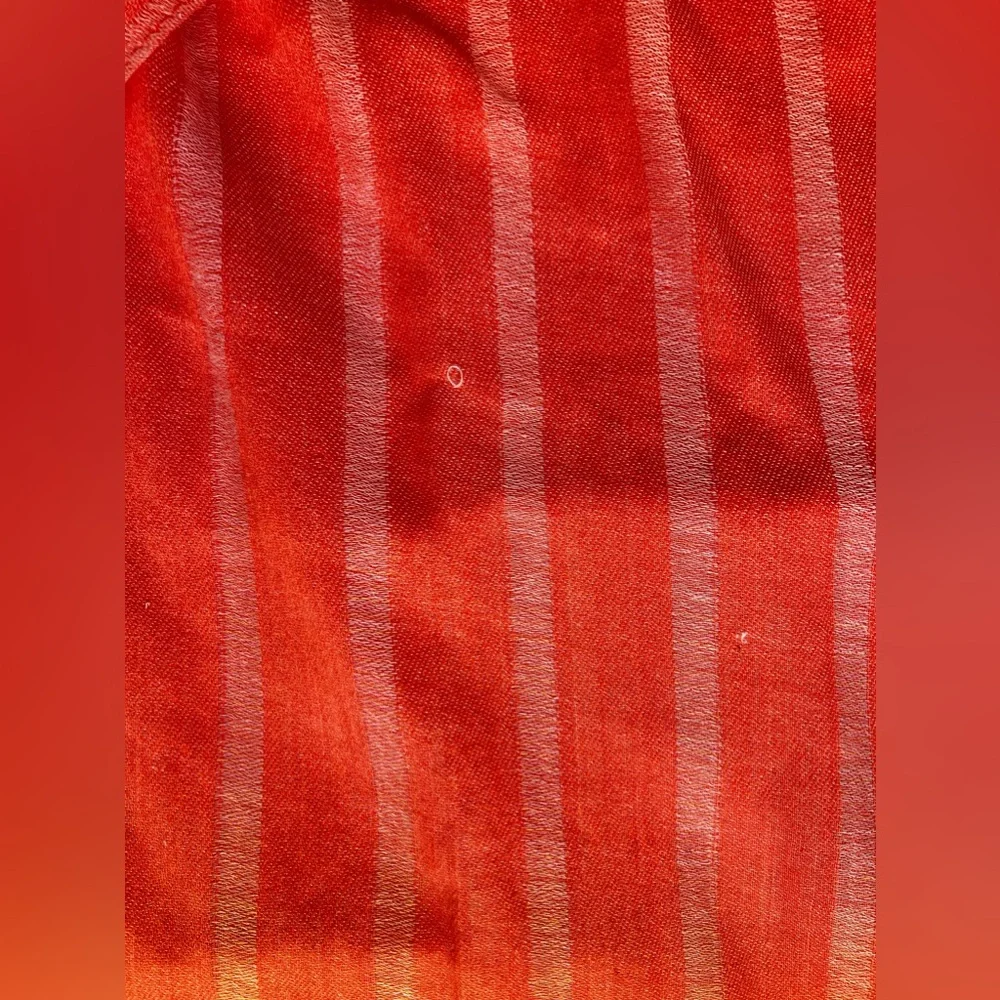 Orange Ombre Oversized Scarf Lightweight Summer Jacket Light Wrap Dress Wedding